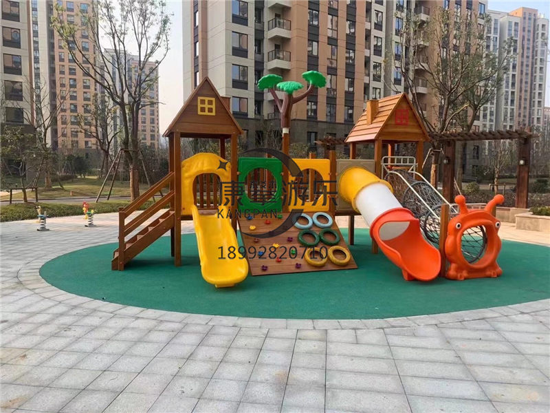 小區(qū)木質滑梯高檔住宅樓市戶外木質黃花梨滑梯定制