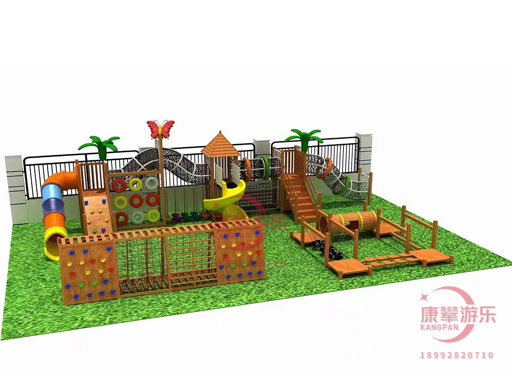 幼兒園大型定制游樂繩網攀爬拓展設備