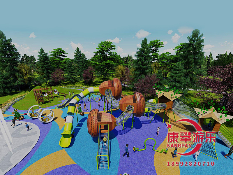 公園無(wú)動(dòng)力游樂(lè)設(shè)備效果圖