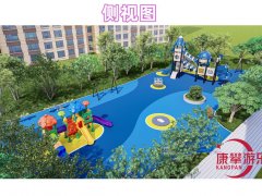 寶雞某部隊(duì)家屬院大型組合滑梯兒童游樂設(shè)施案例