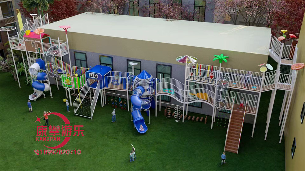 幼兒園戶外機器人造型兒童廊架
