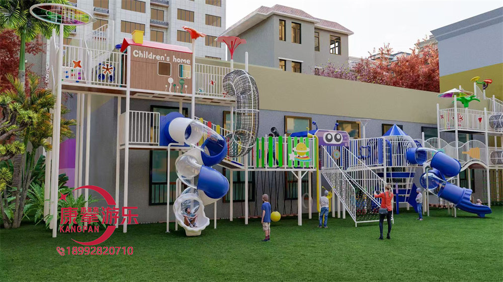 幼兒園戶外機器人造型兒童廊架